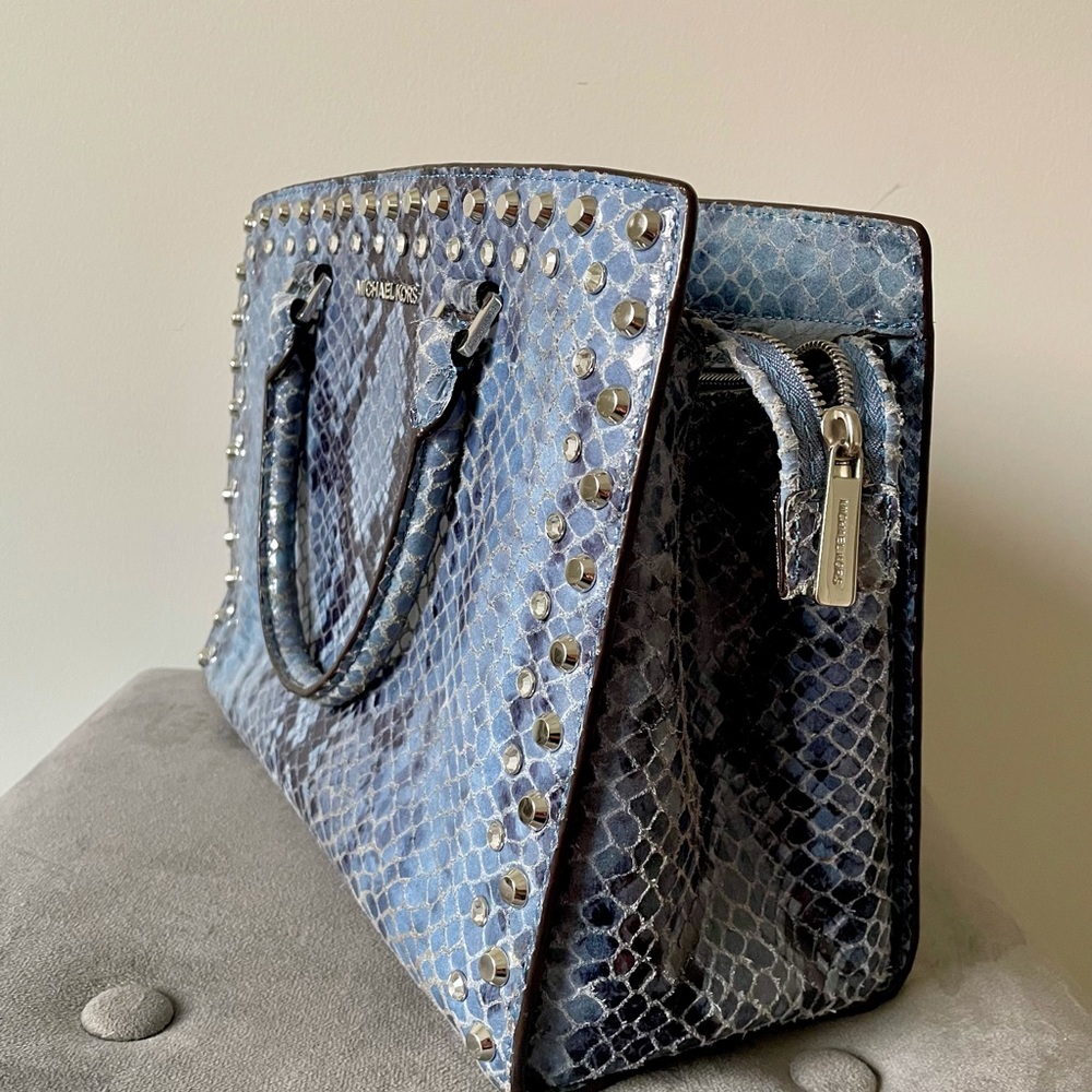 Michael Kors blue python purse - Picture 3 of 5